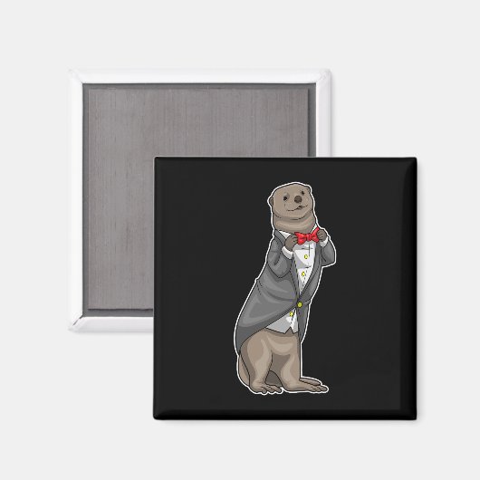 Otter Groom Bow Stropdas bruiloft Magneet (Voorkant / Achterkant)