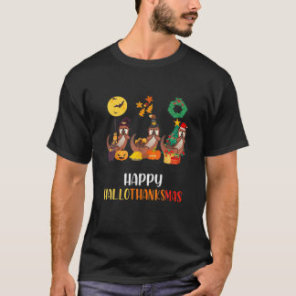 Otter Halloween Pup Christmas Happy Hallothanksmas T-shirt