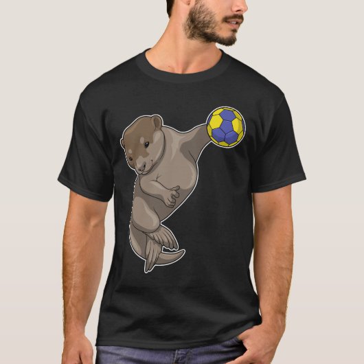 Otter Handball-speler T-shirt (Voorkant)