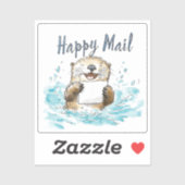 Otter Happy Mail Sticker (Vel)
