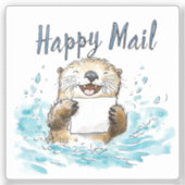Otter Happy Mail Sticker (Voorkant)