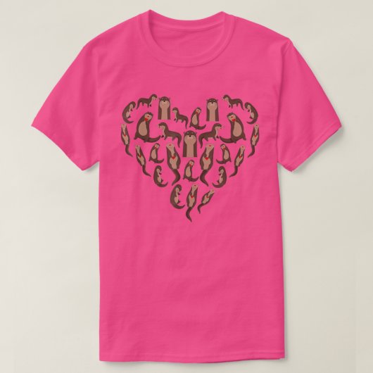 Otter Heart I Cute Otters Hearts Dierenvriend I T-shirt (Design voorkant)