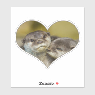 Otter Heart Sticker
