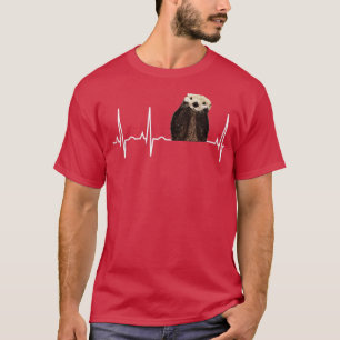 Otter Heartbeat Shirt Cute Otter Lover Gift T-shir