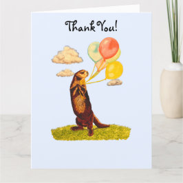  otter Holding, kleurrijke ballonnen Bedankkaart