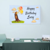 Otter Holding Party Balloons Banner (Beurs)