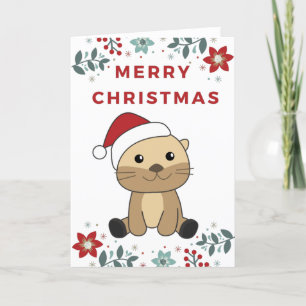 Otter Holiday Feestdagen Kaart