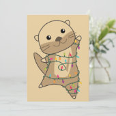 Otter Holiday Feestdagenkaart (Staand voorkant)
