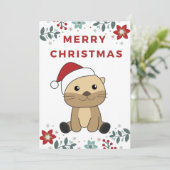 Otter Holiday Feestdagenkaart (Staand voorkant)