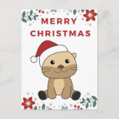 Otter Holiday Feestdagenkaart (Voorkant)