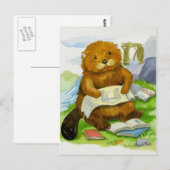 Otter houdt van lezen van Briefkaart (Voorkant / Achterkant)