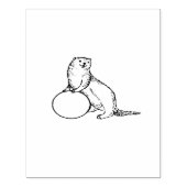 Otter Hout Kunststempel Rubberstempel (Afrduk)