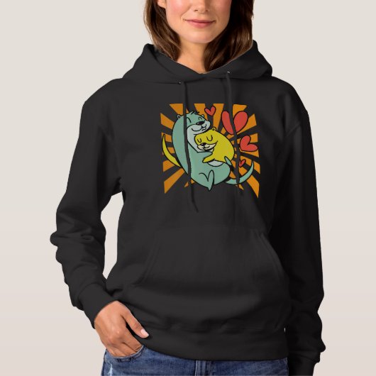 Otter Hugging Hoodie (Voorkant)