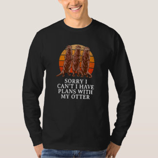 Otter Humor Zee otter Herfst Drink otter T-shirt