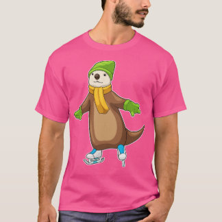 Otter Ice skate Ice-schaatsen T-shirt