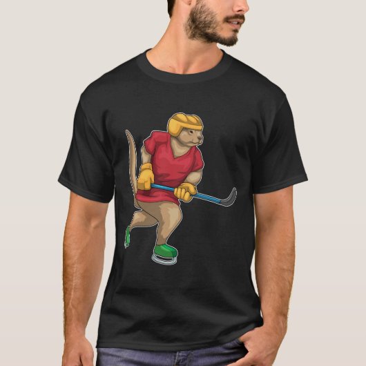 Otter ijshockey ijshockeystick t-shirt (Voorkant)