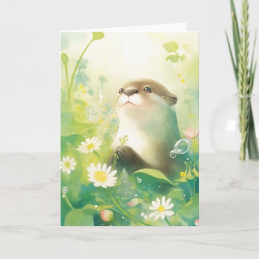 Otter in de Bloeiende Weide Kaart (Voorkant)