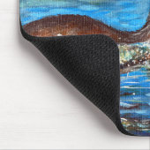 Otter in de golven die schilderen muismat (Hoek)