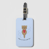 Otter in de liefde met jou Otter Bagagelabel (Voorkant (verticaal))