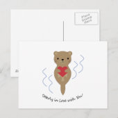 Otter in de liefde met jou Otter Briefkaart (Voorkant / Achterkant)