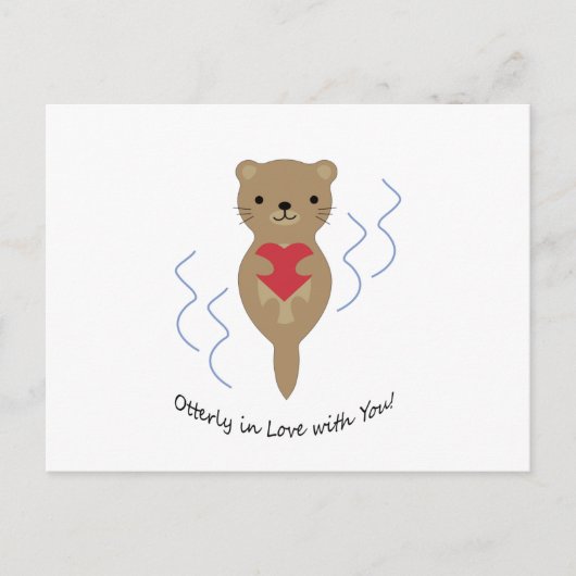 Otter in de liefde met jou Otter Briefkaart (Voorkant)