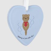 Otter in de liefde met jou Otter Ornament (voorkant)