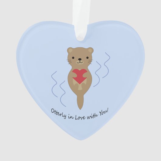 Otter in de liefde met jou Otter Ornament (achterkant)