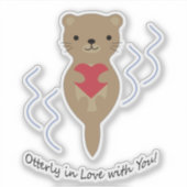 Otter in de liefde met jou Otter Sticker (Voorkant)