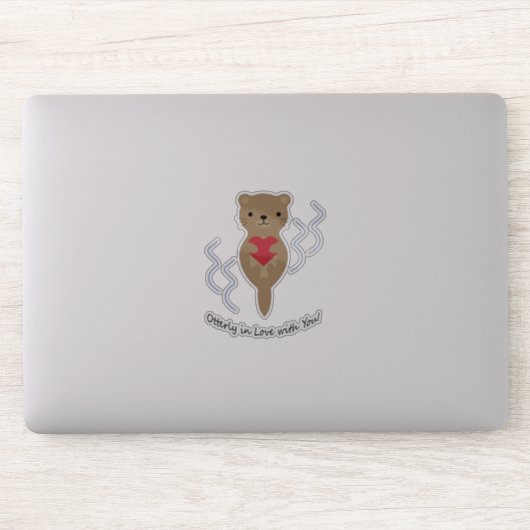 Otter in de liefde met jou Otter Sticker (Computer)