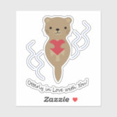 Otter in de liefde met jou Otter Sticker (Vel)