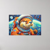 OTTER IN DE RUIMTE-3 CANVAS AFDRUK (Voorkant)