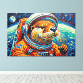 OTTER IN DE RUIMTE-3 CANVAS AFDRUK (Insitu (Houten vloer))