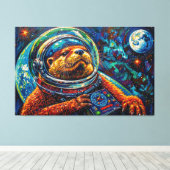 OTTER IN DE RUIMTE-5 CANVAS AFDRUK (Insitu (Houten vloer))