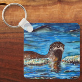 Otter in de Waves-Sleutelhanger Sleutelhanger (Voorkant)