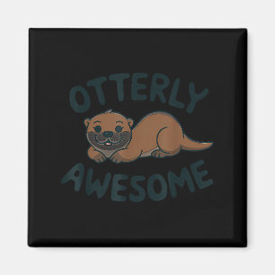 Otter in een jasje grappige otter pyjama zeeotter magneet