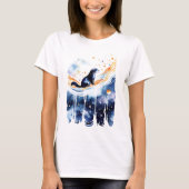 Otter in een Nebula rivier T-shirt (Voorkant)