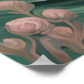 Otter in een Sterrennacht Ocean Sage en Roos Kleur Poster (Hoek)