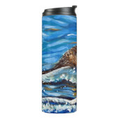 Otter in het Zee Schilderen Thermosbeker (Gedraaid links)