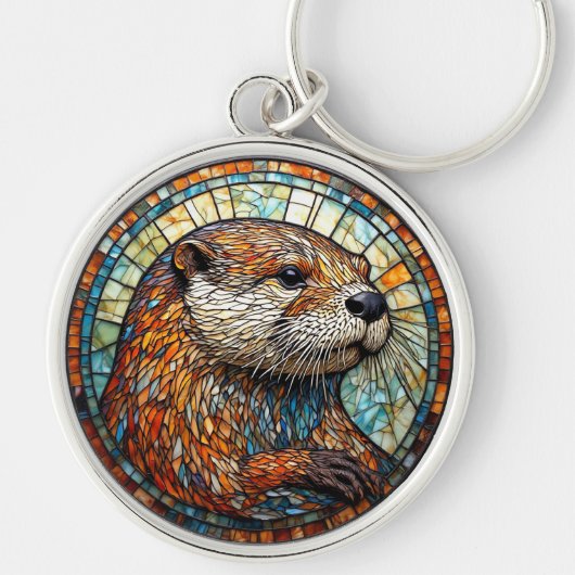Otter in Intricate Details Sleutelhanger (Voorkant)