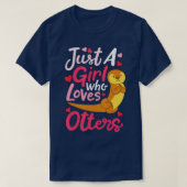 Otter is gewoon een meisje dat van Otters houdt -  T-shirt (Design voorkant)