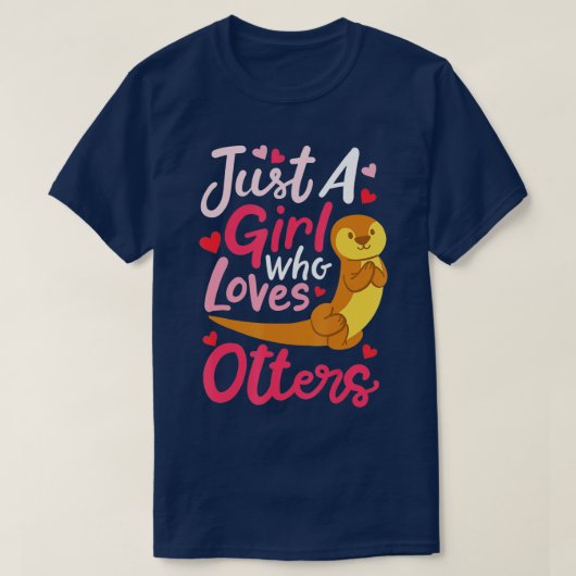 Otter is gewoon een meisje dat van Otters houdt -  T-shirt (Design voorkant)
