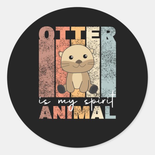 Otter is mijn dierlijk schattige otter ronde sticker (Voorkant)