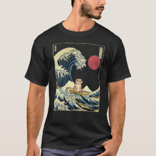 Otter Japans Kanagawa Wave Funny Surf Dier VNe T-shirt