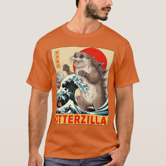 Otter Japanse Kunst Grappige Otter Liefhebber Cade T-shirt