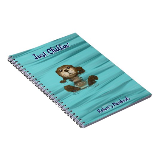 Otter, Just Chillin' Spiral Photo Notitieboek (Rechterzijde)