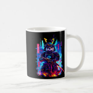 Otter Katana Cyberpunk Neon Samurai Japanse Kunst Koffiemok