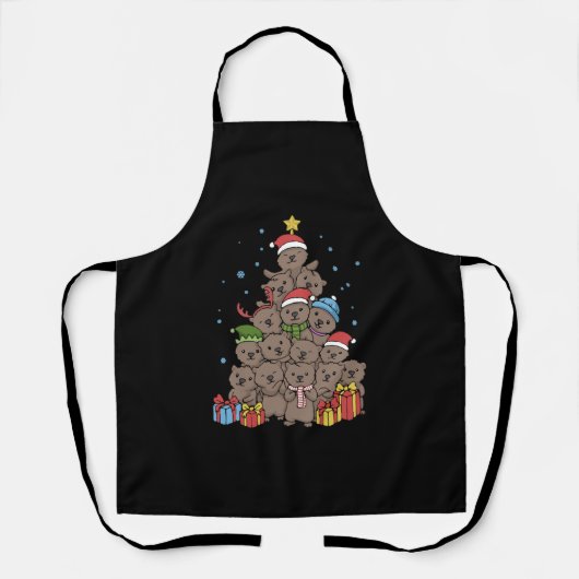 Otter kerstboom Funny Kerstcadeau Schort (Voorkant)