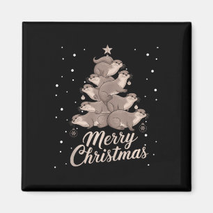 Otter Kerstboom Otter Kerstboom Vrolijk Kerstfeest Magneet