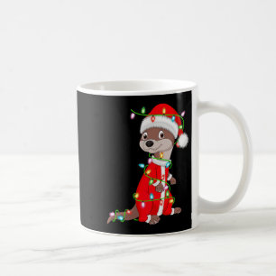 Otter Kerstlichten Kerstman Kostuum Cute Dier X Koffiemok
