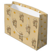 Otter-kerstsneeuwwinterdieren otter-grote gi groot cadeauzakje (Achterkant Gekanteld)
